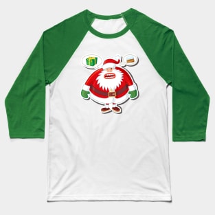 Hungry Santa Baseball T-Shirt